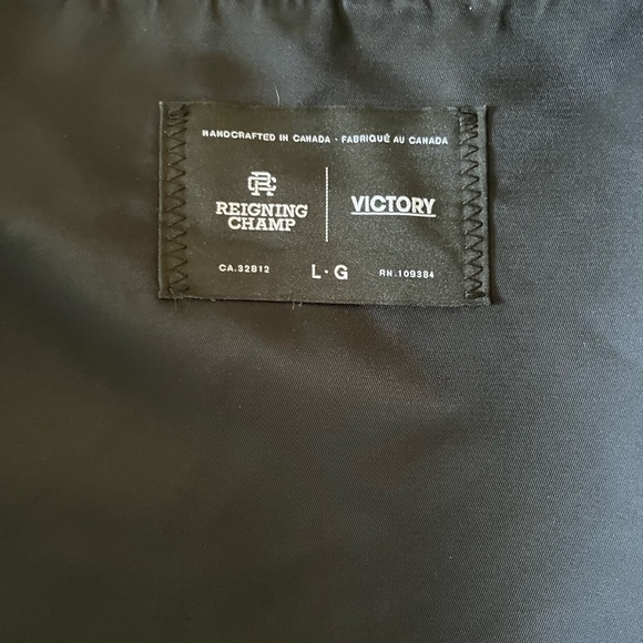 Reigning Champ Victory Bomber Varsity Stadium Jacket Snap Button Black L - Picture 3 of 10